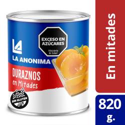 Duraznos en mitades La Anónima x 820 g.