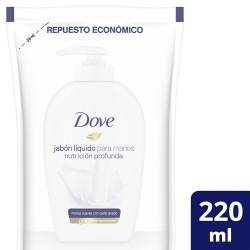 Jabón Líquido para Manos Dove Cremoso Repuesto x 220 cc.