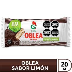 Oblea de Arroz Limón Gallo Snacks Baño Chocolate Blanco x 20 g.