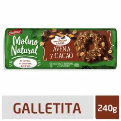 Galletitas Avena y Cacao Okebon x 240 g.