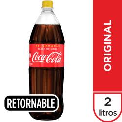 Gaseosa Cola Coca-Cola Pet Retornable x 2 lt.