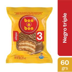 Alfajor Chocolate Triple Bon o Bon x 60 g.