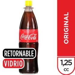 Gaseosa Cola Coca-Cola Vidrio Retornable x 1,25 lt.
