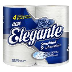 Papel Higiénico Doble Hoja Elegante 30 m x 4 un.