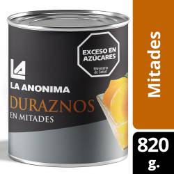 Duraznos en Mitades Premium La Anónima x 820 g.
