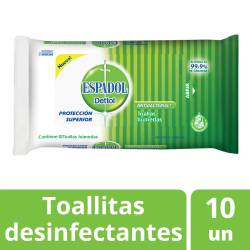 Toallitas Húmedas Antibacteriales para Manos Espadol Dettol x 10 un.