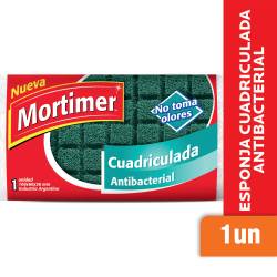 Esponja Cuadriculada Mortimer Antibacterial x 1 un.