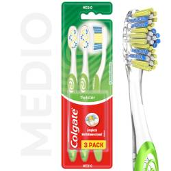 Cepillo De Dientes Colgate Twister Medio x 3 un