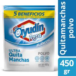 Quitamanchas Polvo Ayudín Ropa Blanca - 5 Beneficios x 450 g.