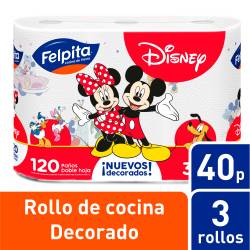 Rollo Cocina Decorados Felpita Disney x 3 un.