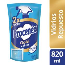 Limpiador Líquido Vidrios Procenex Gold Doy Pack x 820 cc.