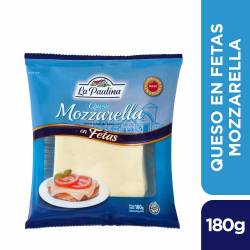 Queso Mozzarella en Fetas La Paulina x 180 g.