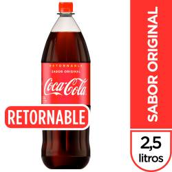 Gaseosa Cola Pet Retornable Coca Cola x 2,5 Lt.