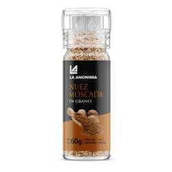 Nuez Moscada en Grano c/Molinillo La Anónima x 60 g.