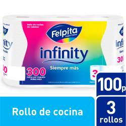 Rollo de Cocina Blanco Maxi 3X100 P Felpita x 3 un.