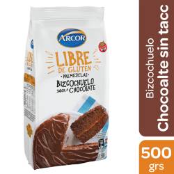 Premezcla Bizcochuelo Chocolate Libre/Gluten Arcor x 500 g.