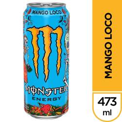 Bebida Energizante Mango Loco Monster x 473 cc.