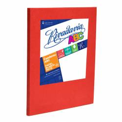 Cuaderno Rivadavia Rayado 50 Hojas 90 gr Rojo ABC 
