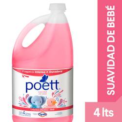 Limpiador Líquido Aromatizante Poett Suavidad de Bebé x 4 lts