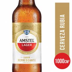 Cerveza Lager Botella Retornable Amstel x 1 Lt.