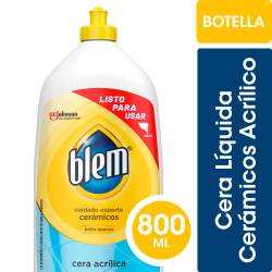 Cera Líquida Pisos Cerámico Acrílico Blem Botella 800 cc