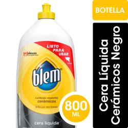 Cera Líquida Pisos Cerámicos Blem Negro Botella 800 cc