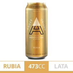 Cerveza Lata Rubia Andes x 473 cc.