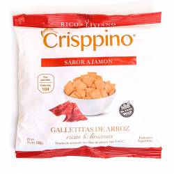 Galletitas de Arroz sabor Jamón s/ Tacc Crisppino x 100 g.