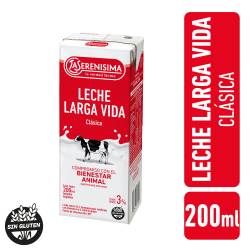 Leche LV Entera Clásica Fortificada c/ Vitamina 3% La Serenísima x 200 cc.