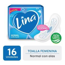 Toalla Femenina Normal c/ Alas Lina x 16 un.