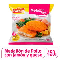 Medallón de Pollo con  Jamón y Queso Pollolin x 450 g.