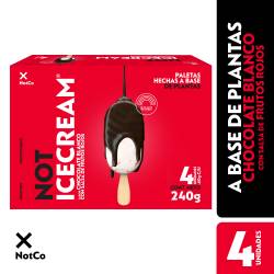 Paletas heladas de Chocolate Blanco Not IceCream 4 x 240 gr