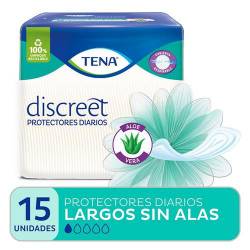 Protectores Diarios Discreet Sin Alas Largos Tena x 15 Un.
