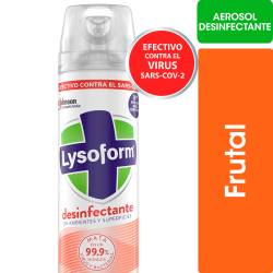 Desinfectante de Ambientes y Elimina Olores Lysoform Frutal en Aerosol 360 cc