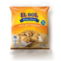 Tapas para Empanadas Criolla El Sol x 12 Un. 320 g.