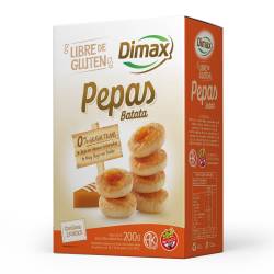 Galletitas Pepas Batata sin Tacc Caja Dimax x 200 g.