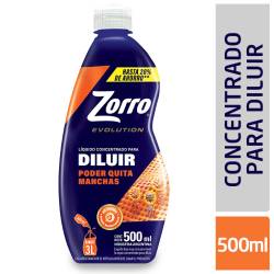 Jabon Liquido Ropa para Diluir Evolution Botella Zorro x 500 cc.