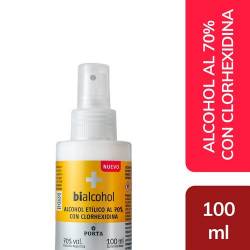 Alcoho Etilico 70% con Clorhexidina Spray Bialcohol x 100 cc.