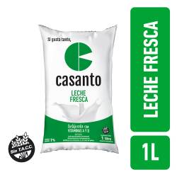 Leche Ultra Parcialmente Descremada Sachet 1% Casanto x 1 Lt.