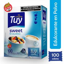 Edulcorante 0 Calorías Sweet Sobres Tuy x 100 Un.