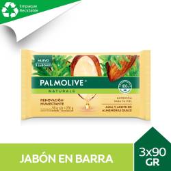 Jabón De Tocador Palmolive Naturals Alga y Almendra Dulce 3 x 90 g.