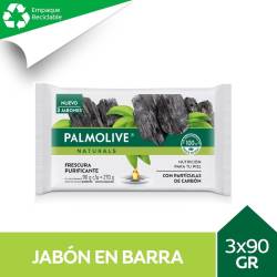 Jabón Palmolive Naturals Charcoal 3 X 90 g