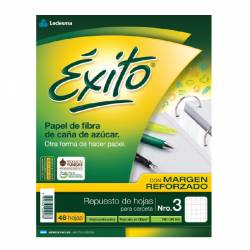 Repuesto Éxito Cuadriculada 48 Hojas N°3 100 gr