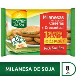 Milanesa de Soja Tipo Casera  x 8 Un. Granja Del Sol x 660 g.