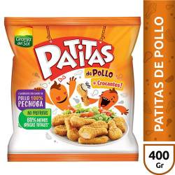 Bocaditos de Pollo Rebozados Patitas x 400 g.