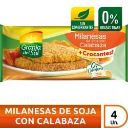 Milanesa de Soja con Calabaza x 4 Un. Granja Del Sol x 330 g.