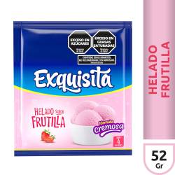 Polvo para Preparar Helados Frutilla Exquisita x 52 g.
