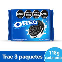 Galletitas Oreo Rellenas con Crema Sabor Original 354g