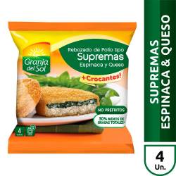Rebozado de Pollo con Espinacas y Queso x 4 Un. Granja del Sol x 400 g.