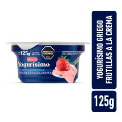 Yogur Griego frutillas a la crema Yogurisimo 125g.